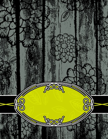 grunge background with decorative  labels suitable for design, のイラスト素材