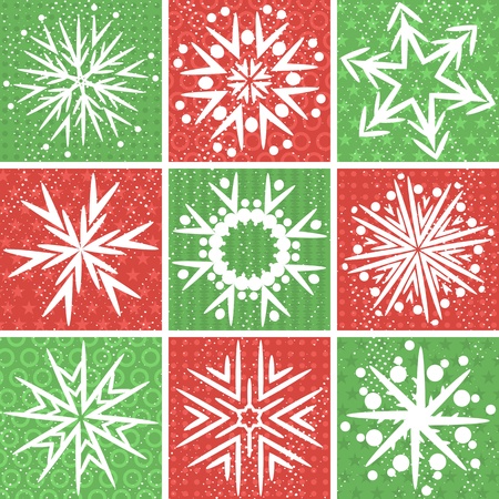 christmas background with snowflakes, vector illustrationのイラスト素材
