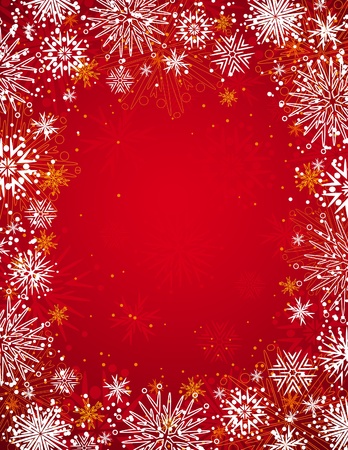 red christmas background, vector illustrationのイラスト素材