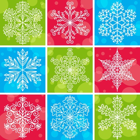 christmas background with snowflakes, vector illustrationのイラスト素材