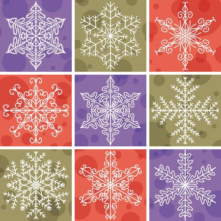 christmas background with snowflakes, vector illustrationのイラスト素材