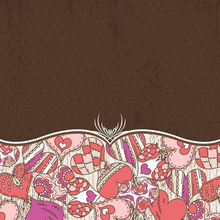 background with valentines hearts,  vector illustrationのイラスト素材