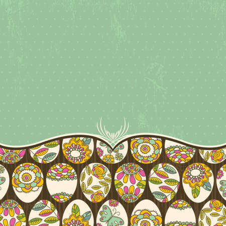  background with many easter eggs, vectorのイラスト素材