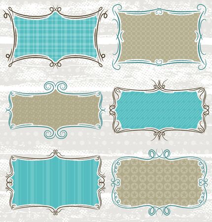 decorative  labels suitable for design, vectorのイラスト素材