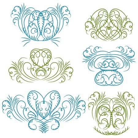 decorative  ornaments for design, vectorのイラスト素材