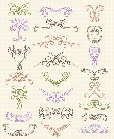 decorative  ornaments suitable for designのイラスト素材