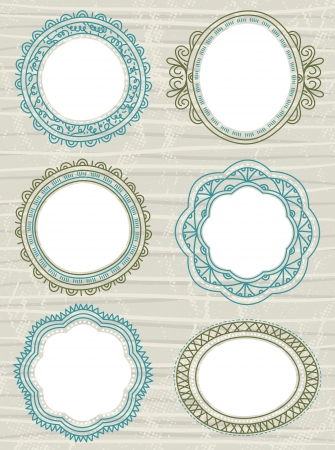 decorative circle labels suitable for designのイラスト素材