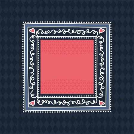 blue background with decorative labelのイラスト素材