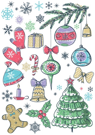 background with christmas elementsのイラスト素材