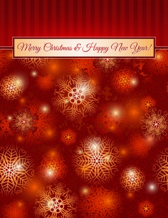 christmas red background with snowflakes,  vector illustrationEPS10  Contains transparent objectsのイラスト素材