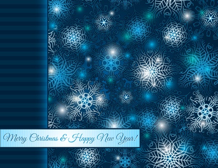 christmas blue background with snowflakes,  vector illustrationEPS10  Contains transparent objectsのイラスト素材