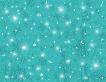 blue background with snowflakes,  illustrationのイラスト素材