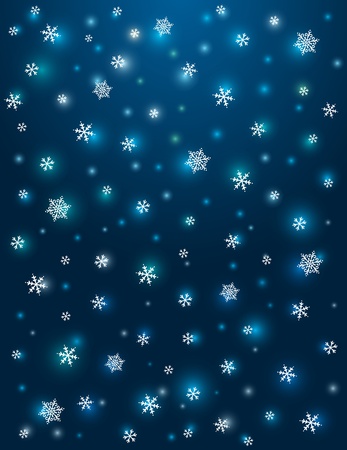 blue background with snowflakes,  vector illustrationのイラスト素材