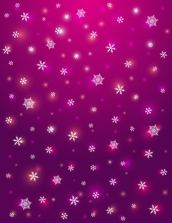 pink background with snowflakes,  vector illustrationのイラスト素材