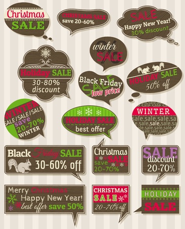 Set of special sale offer labels and banners のイラスト素材