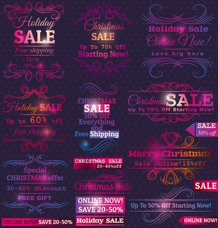 Set of special sale offer labels and banners , vectorのイラスト素材