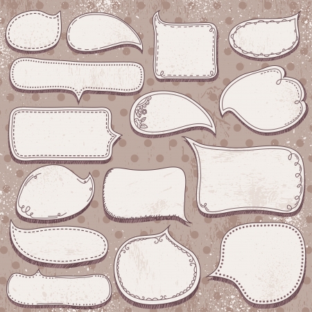 Set of special hand draw labels and bannersのイラスト素材