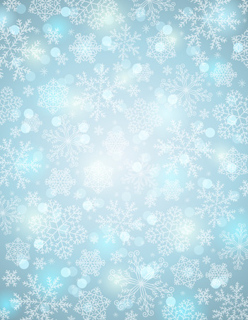 blue background with snowflakes, vector illustrationのイラスト素材