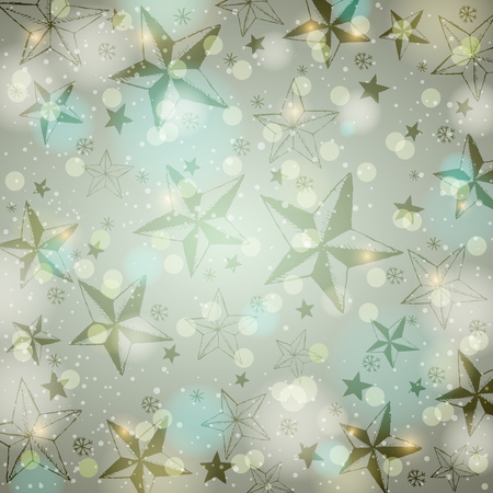 grey brightness background with christmas stars and snowflakes, vectorのイラスト素材