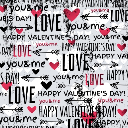 background with  red valentine heart and wishes text,  vector illustrationのイラスト素材