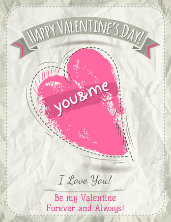 background with  valentine heart and wishes text,  vector illustrationのイラスト素材