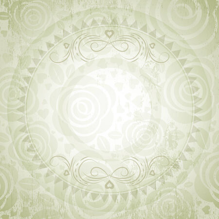 background  with  hearts and roses,  vector illustrationのイラスト素材