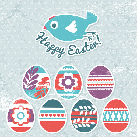 background with easter eggs, vectorのイラスト素材