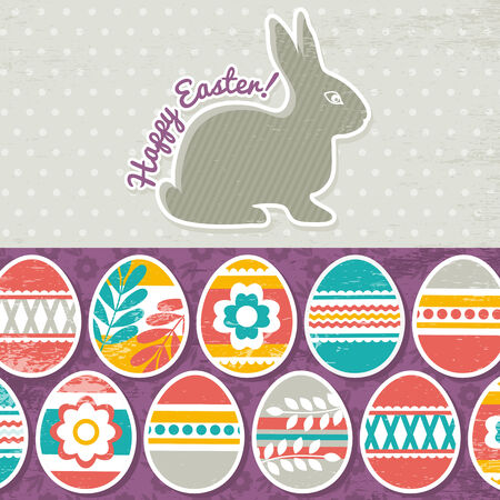background with easter eggs, vectorのイラスト素材