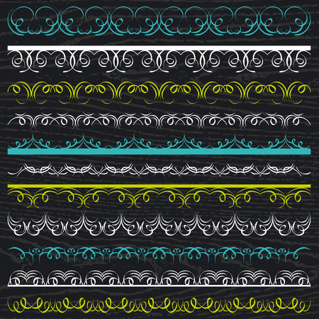 Set of Lace Paper, border, frameのイラスト素材