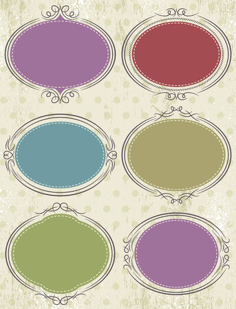 floral decorative framesのイラスト素材