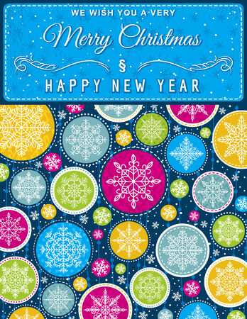 christmas background with hand draw snowflakes, vector illustrationのイラスト素材