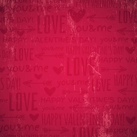 red background with  valentine heart and wishes text,  vectorのイラスト素材