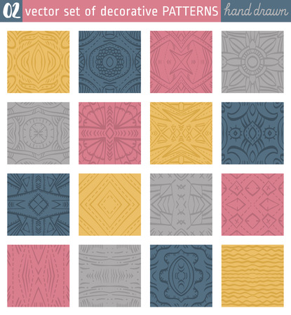 Seamless Patterns backgrounds. Ideal for printing onto fabric and paper or scrap booking. Vector illustrationのイラスト素材