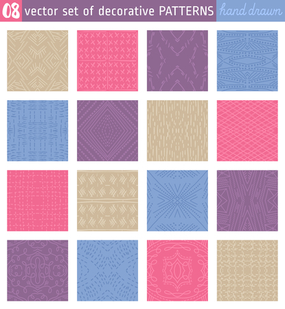 Seamless Patterns backgrounds. Ideal for printing onto fabric and paper or scrap booking. Vector illustrationのイラスト素材