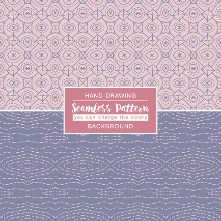 Grey backgrounds with seamless patterns. Ideal for printing onto 
fabric and paper or scrap booking. Vector illustrationのイラスト素材