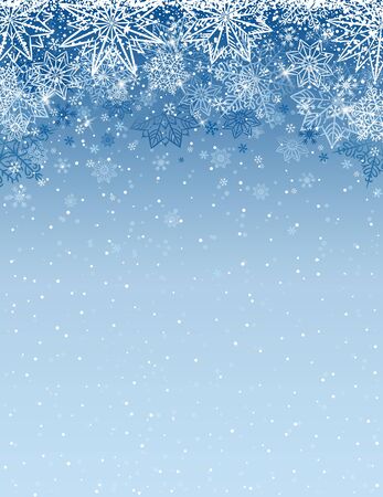 Grey christmas background with snowflakes and stars, vector illustrationのイラスト素材