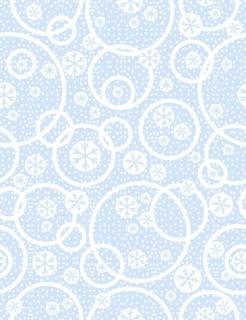 Blue Christmas seamless pattern with snowflakes,  vector illustrationのイラスト素材