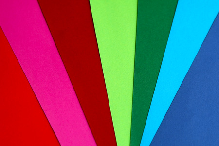 Geometric composition of several bright color sheets of paper. Suitable background for your design, presentation, brochure, web, banner, catalog, poster, book, magazine の写真素材