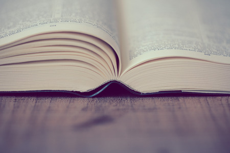 Close-up Shot Of Open Bibleの写真素材