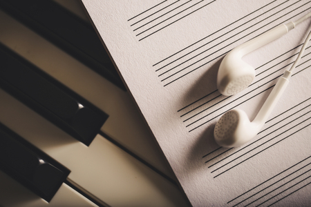 Close-up shot of music conceptの写真素材