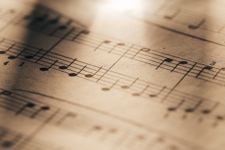 Macro of sheet musicのeditorial素材