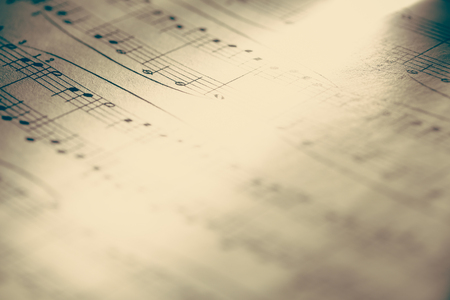 Macro of sheet musicの写真素材