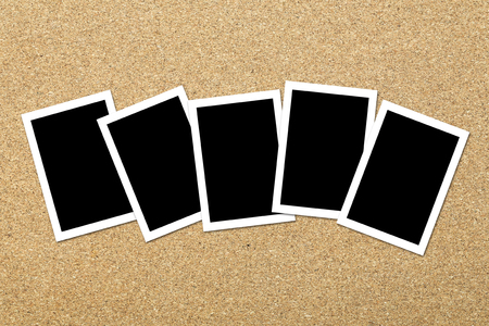 Blank photos on Corkboardの写真素材
