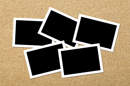 Blank photos on Corkboardの写真素材