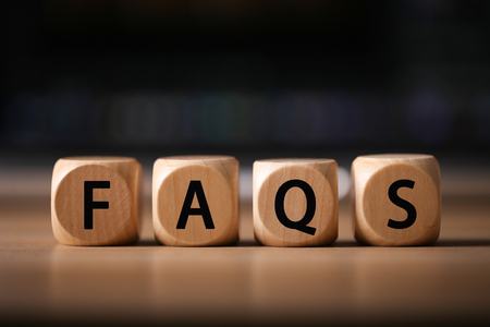 Close-up Shot of FAQS wooden blocks.の写真素材