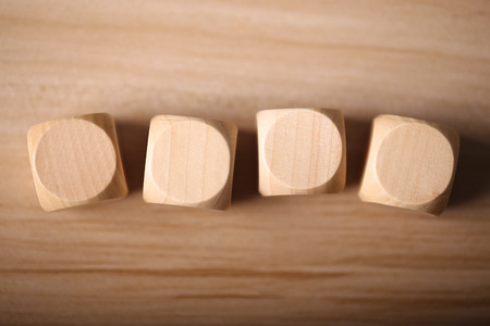 Close-up Shot of blank wooden blocks.の写真素材
