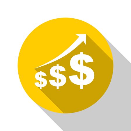 Business growth with shadow.のイラスト素材