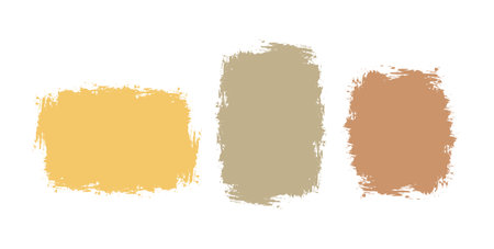 Paintbrush Backgrounds. Abstract Rough Old Splats. Grungy Artistic Backdrops.のイラスト素材