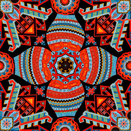Geometrical seamless pattern. Ethnic wallpaper, colorful background