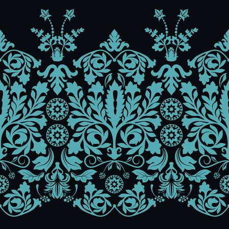 Seamless damask pattern, classic wallpaper. Lace backgroundのイラスト素材